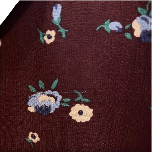 Ulla Johnson Silk Leena Floral Embroidered Burgundy Midi Dress 4 - Picture 9 of 15